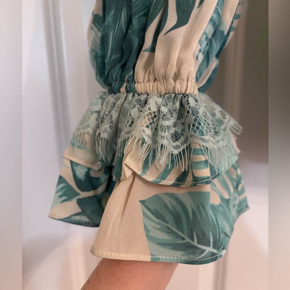 Rococo Sand Echo Leaf Silk Blouse - image 3